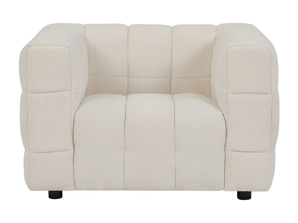 Fauteuil van ivoorwitte boucléstof LERICI van Pascal Morabito