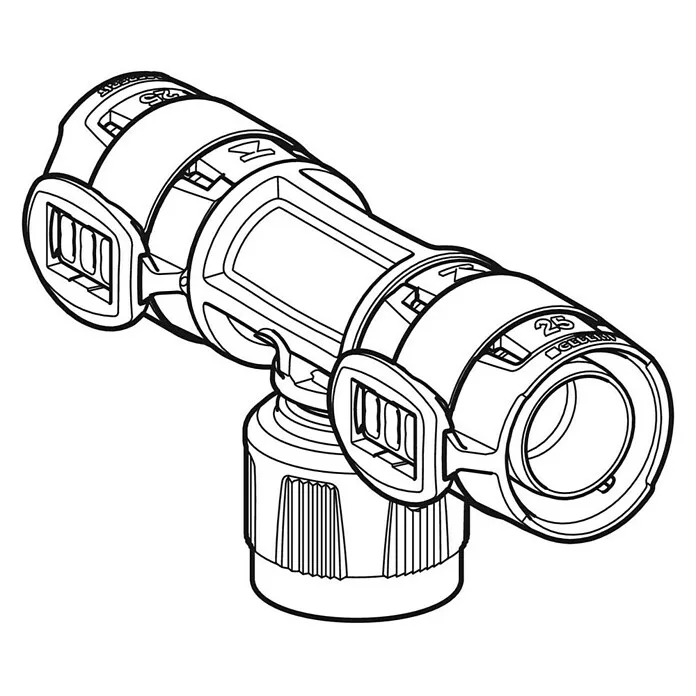 Geberit FlowFit T-stuk, persverbinding - 3 x 20 mm, Diameter: 20 mm