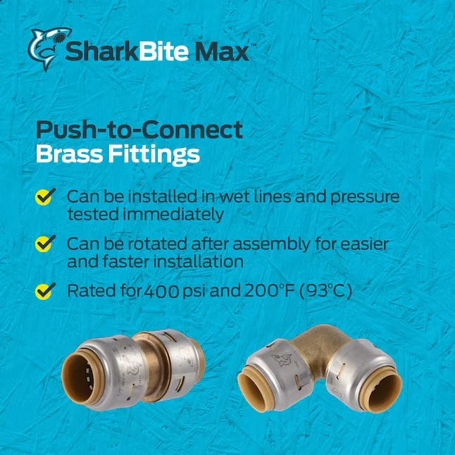 SharkBite Max 3/4- x 1/2- Push-to-Connect Reducing Coupling