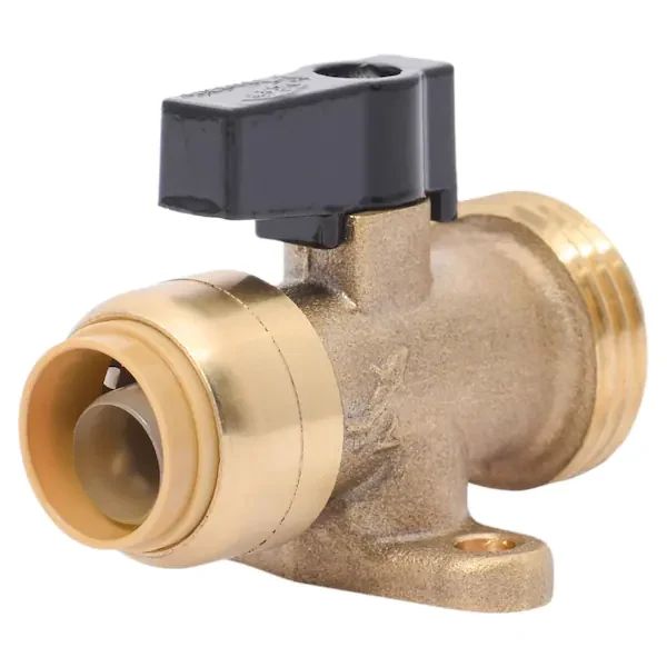 SharkBite 1/2 . x 3/4 . Push-to-Connect Messing Washing Machine Straight Valve