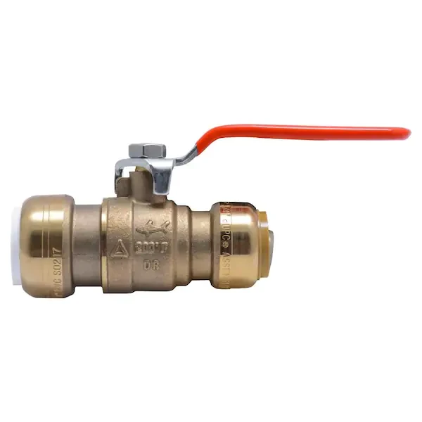 SharkBite 3/4 . Push-to-Connect PVC IPS x 3/4 . CTS Geel koper Ball Valve