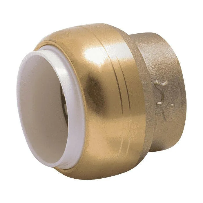 SharkBite 1/2 . Push-to-Connect VINYL IPS Brass End Stop Fitting