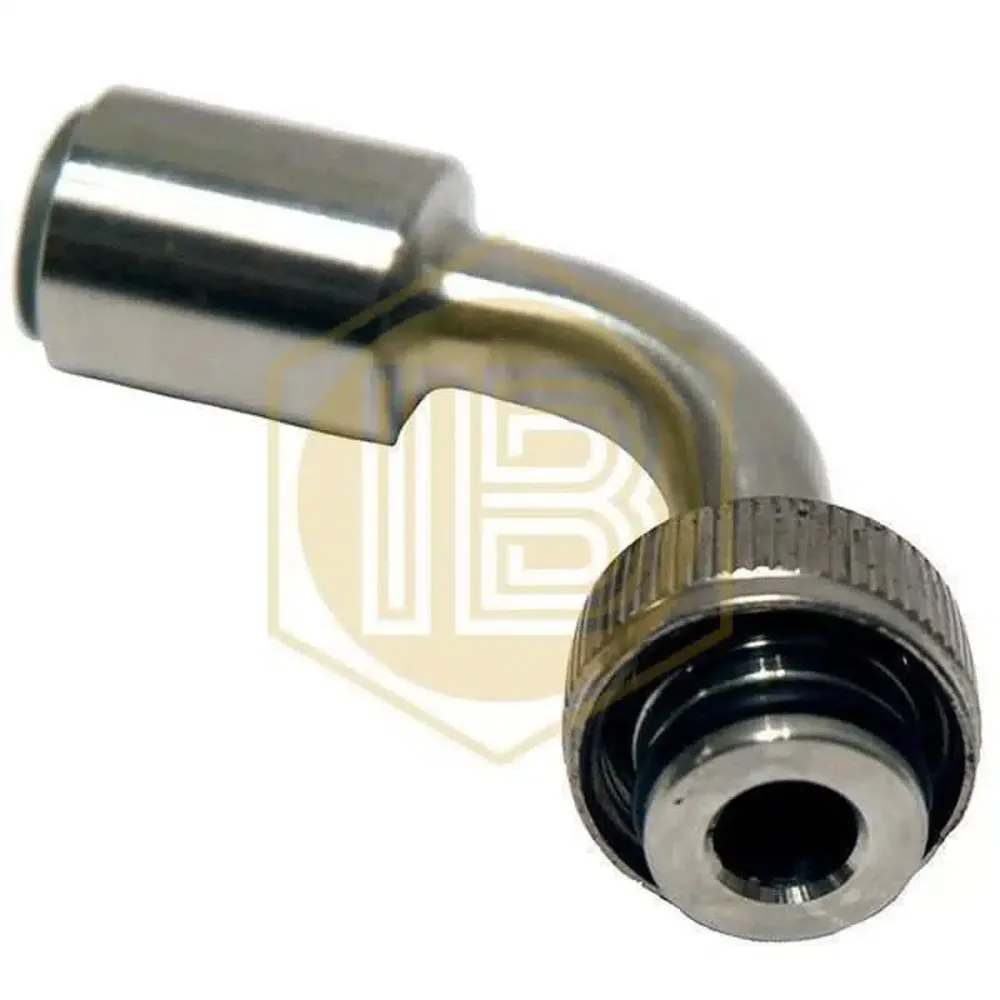 Curved metaal coupler adapter 3/8 beer tube x BSP thread
