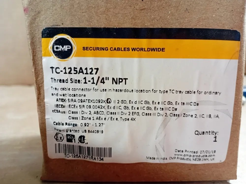 1-1/4" Cable Gland NPT TC-125A127