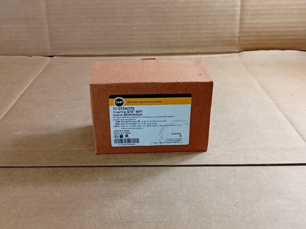 3/4" NPT Cable Gland Connector TC-075A079 (Box 5)
