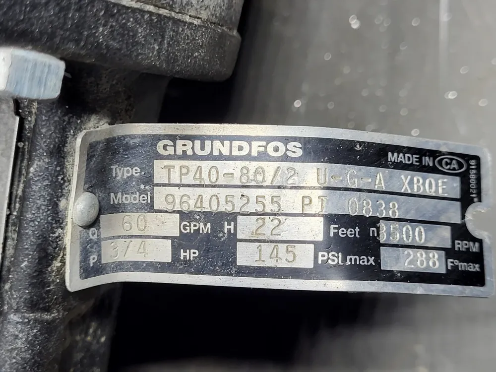 3/4 hp Centrifugal Pump TP40-80/2 U-G- XBQE, 96405255