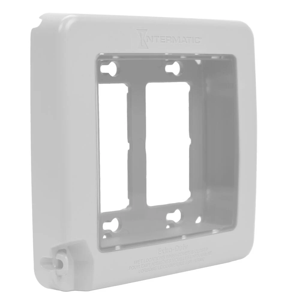 Intermatic - WP7200W - Low-Profile Extra-Duty kunststof -Use Weatherproof Cover, Double-Gang, Vrt, White