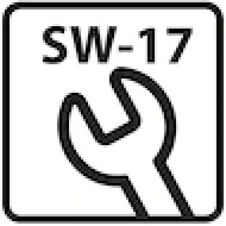 Hoenderdaal tapbout - VZ - SW-17 - M10x25mm - Met Metrisch Profiel