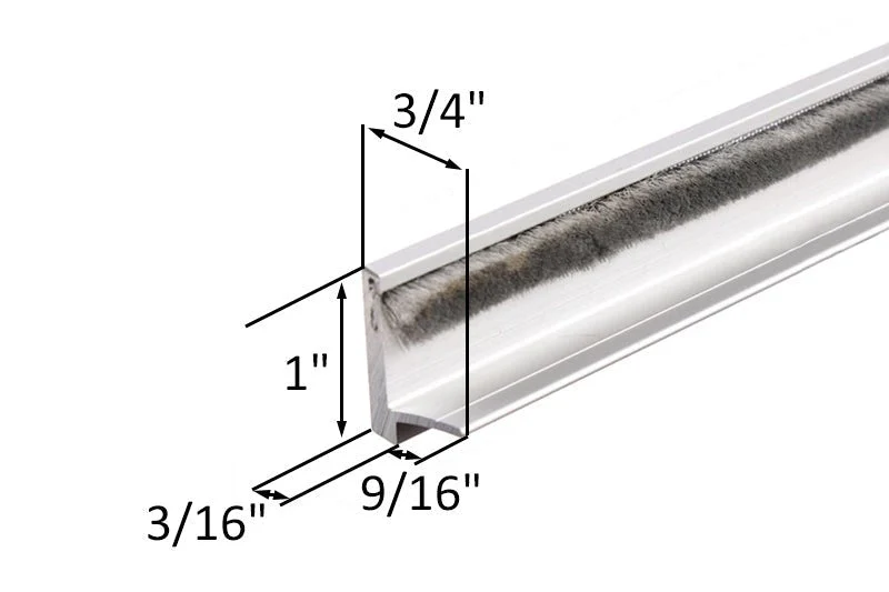 Commercial Aluminium Storefront Door Astragal Weatherstripping & Anodized Finish