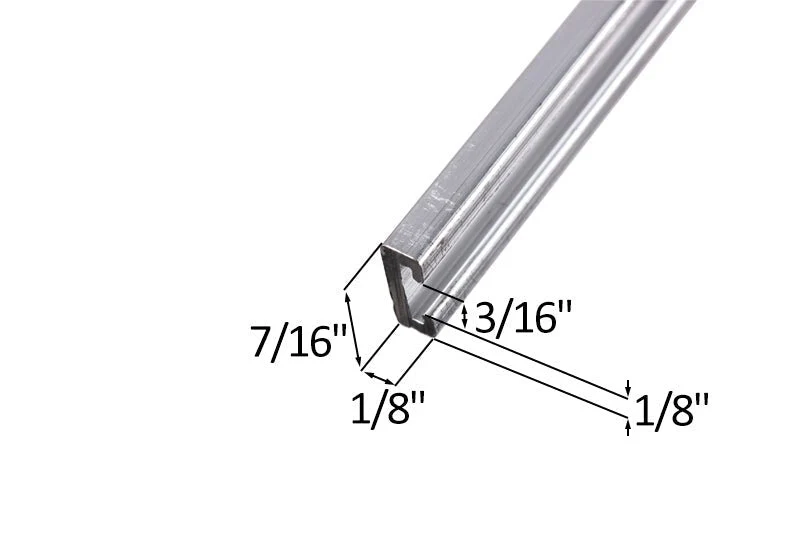 Sleek Stainless Rvs Metal Carrier Astragal 91" met cilinderslot