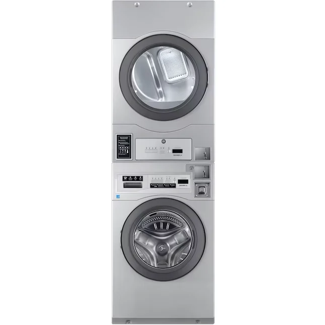 Crossover 2.0 Coin-Operated Washer and Electric Dryer Electric Stacked Laundry Center ( Stainless Rvs ) voor Industriële T...