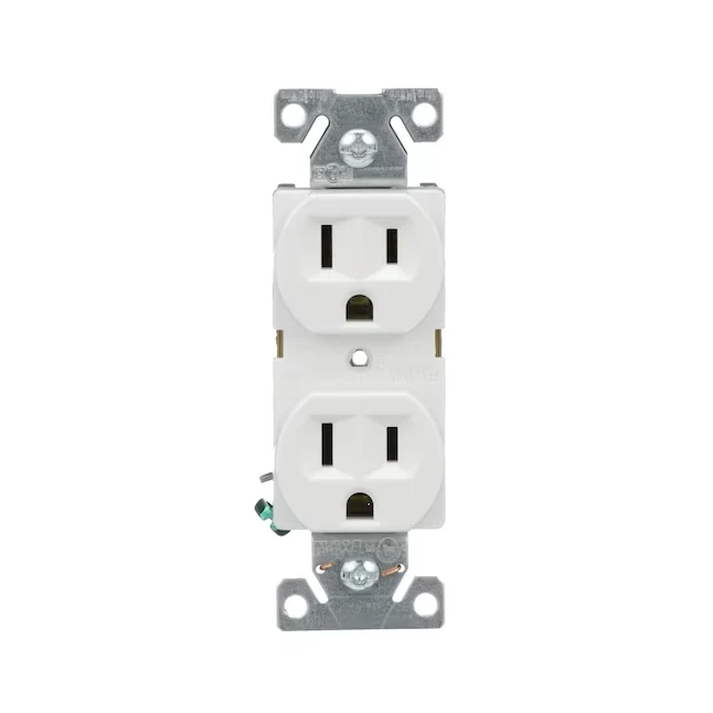 Eaton 15-Amp 125-volt Commercial Duplex Outlet, White 10 stuks