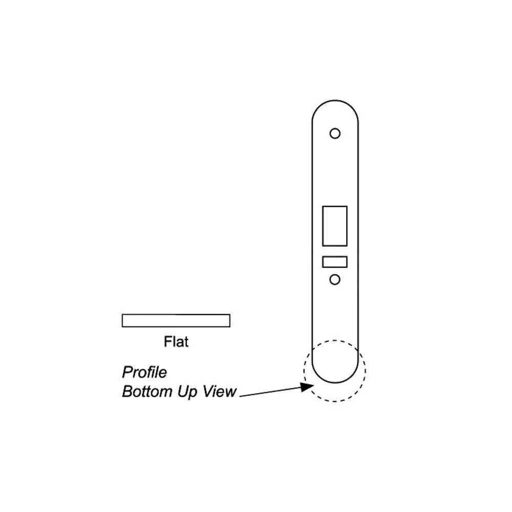 Industrieel Gecertificeerd Zimmcor Durable Anodized Lichtmetaal Latch Lock Face Plate