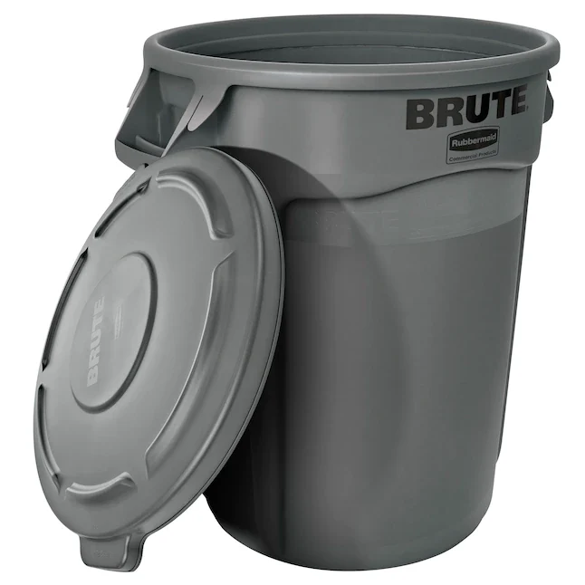 Rubbermaid Commercial Products BRUTE 44-Gallons Asgrijs Plastic Trash Can Lid