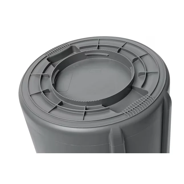Rubbermaid Commercial Products BRUTE 44-Gallons Asgrijs Plastic Trash Can Lid