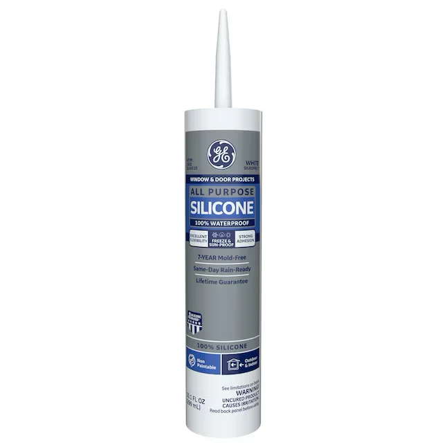 GE Silicone 1 All Purpose, Windows, Doors, Exteriors 10.1-oz Silicium Caulk
