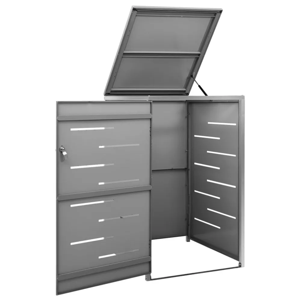 Containerberging enkel 69x77,5x112,5 cm roestvrij staal 10-Pack