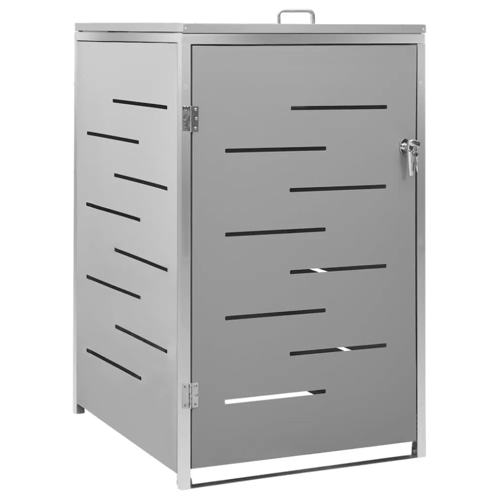 Containerberging enkel 69x77,5x112,5 cm roestvrij staal voor Papier & PMD