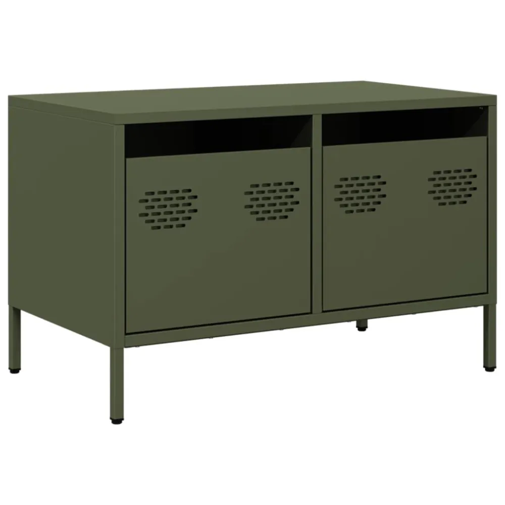 IP55 Waterdicht Tv-meubel 68x39x43,5 cm koudgewalst staal olijfgroen