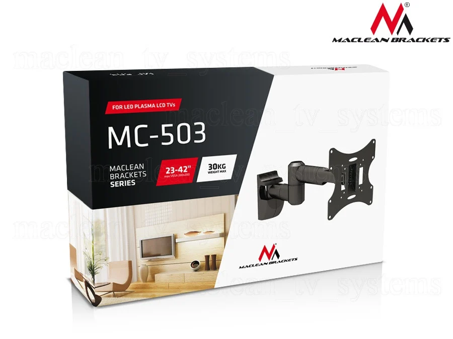MacLean MC-503A TV Wall Mount Bracket Mount Holder 23 ’- 42’ ’LED Plasma LCD Voor alle modellen