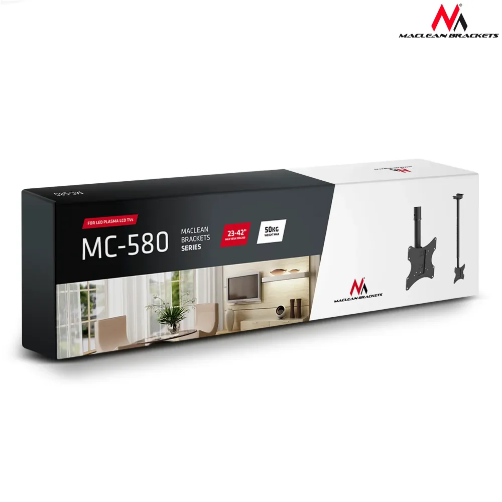 Professionele Grade MacLean MC-580 Hoogwaardige plafond TV LCD / LED Max. 50 kg 17 " - 37"