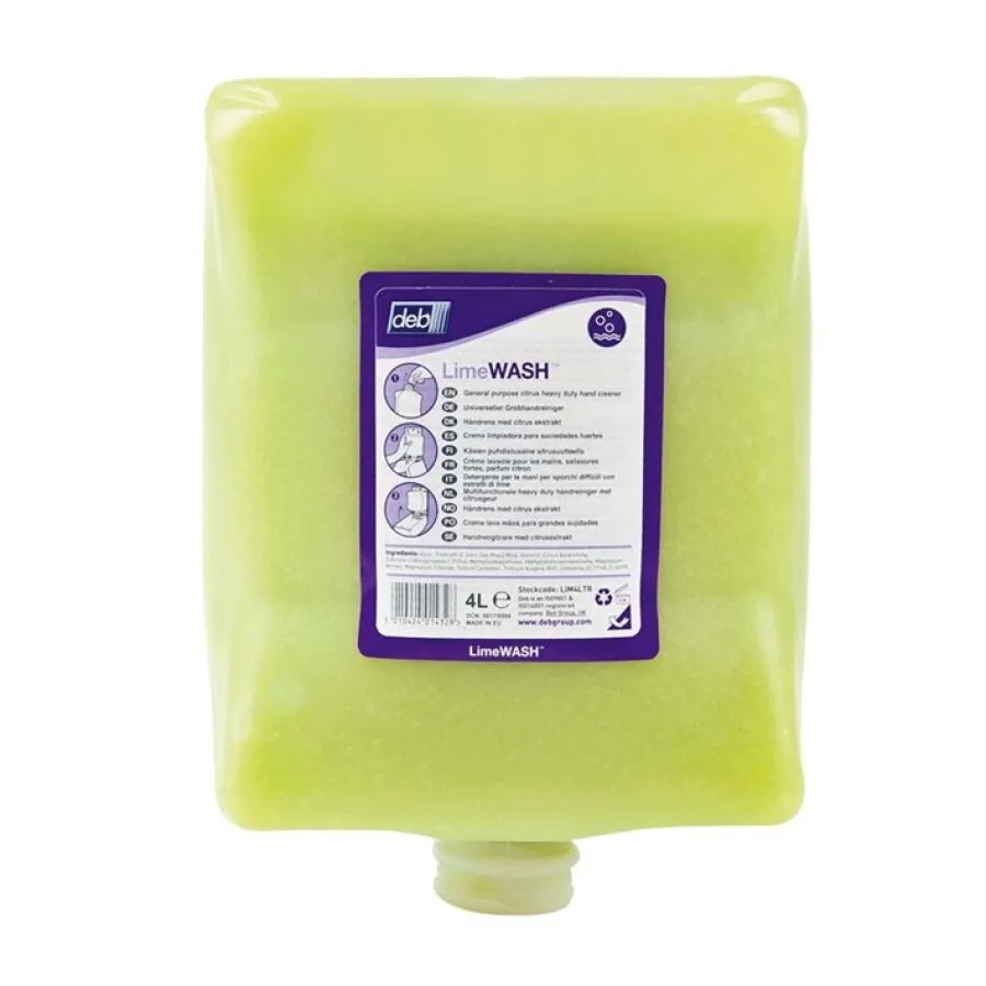 Bedrijfsverpakking Handzeep Deb handzeep - 4 liter patroon - Lime Wash