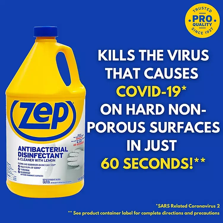 Zep Commercial Antibacterieel Disinfectant and Cleaner Lemon (1 Gallon)