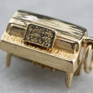 14K Gouden Piano Charm Staal 2.0mm