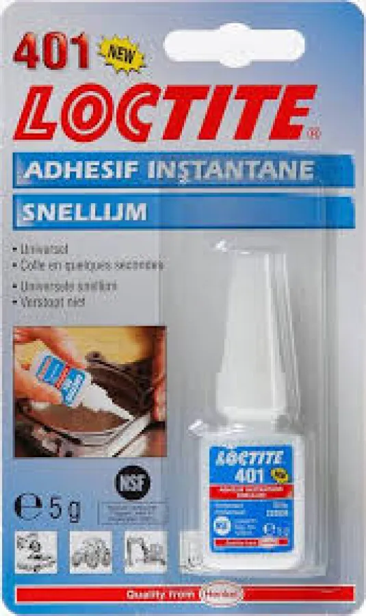Loctite Cyano-Acrylaat lijm - 401 - 5 gram met anti-verstopping dop