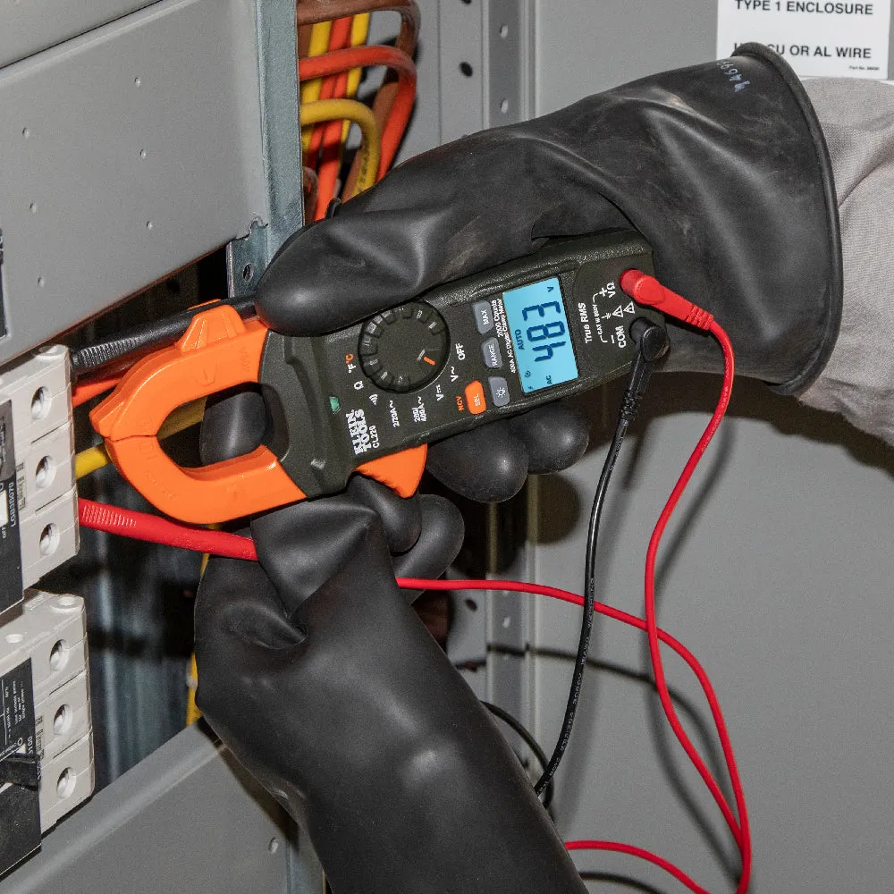 Zeskant KLEIN TOOLS Schermbediend Clamp Meter, AC Auto-Ranging 400 Amp w/ Temp