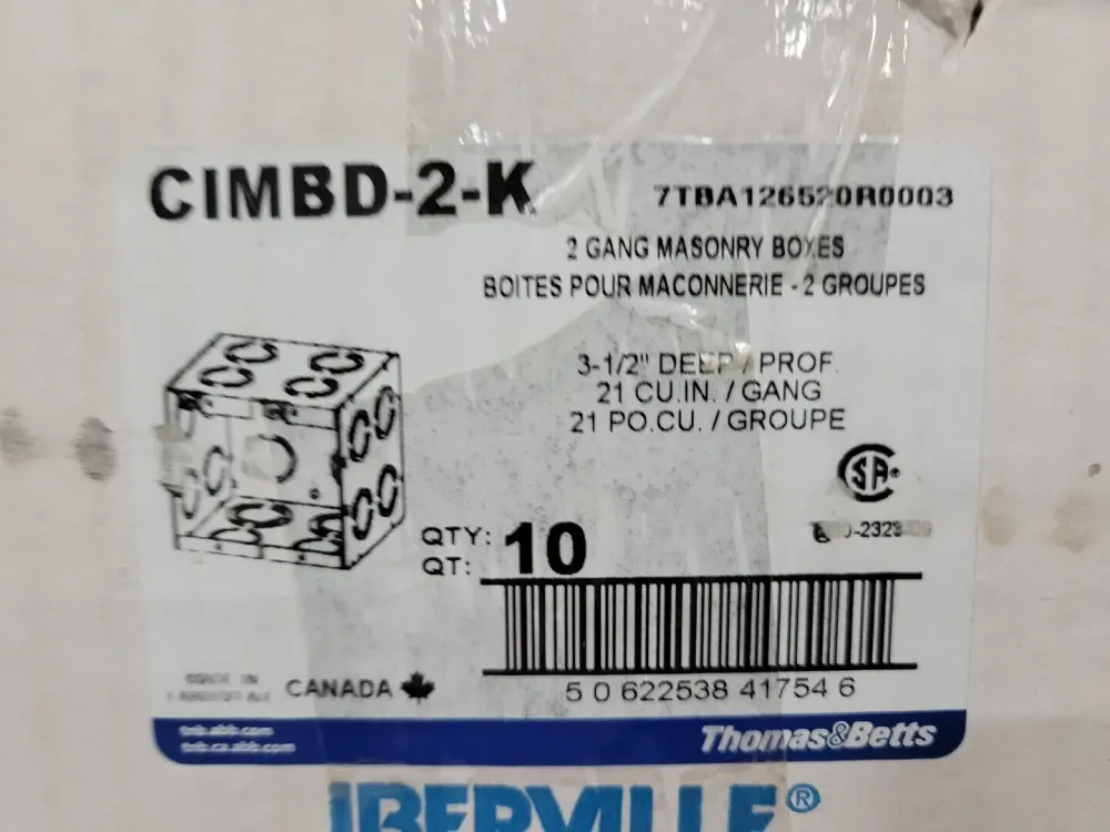 2 Gang Masonry Box CIMBD-2-K (Box 10)