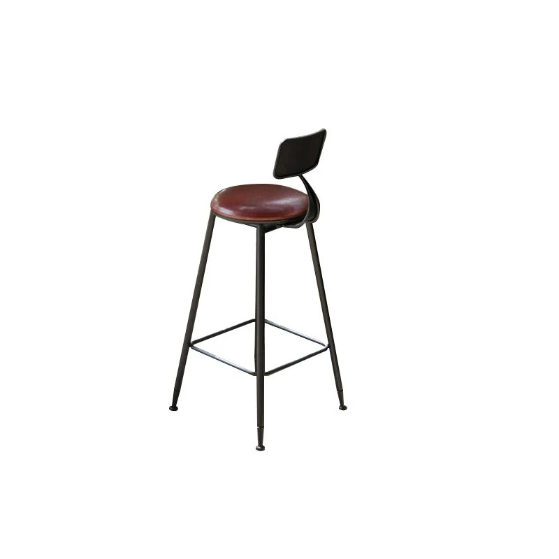 Faux Leder Dining Stools Industrial Bar Stool Metal Legs