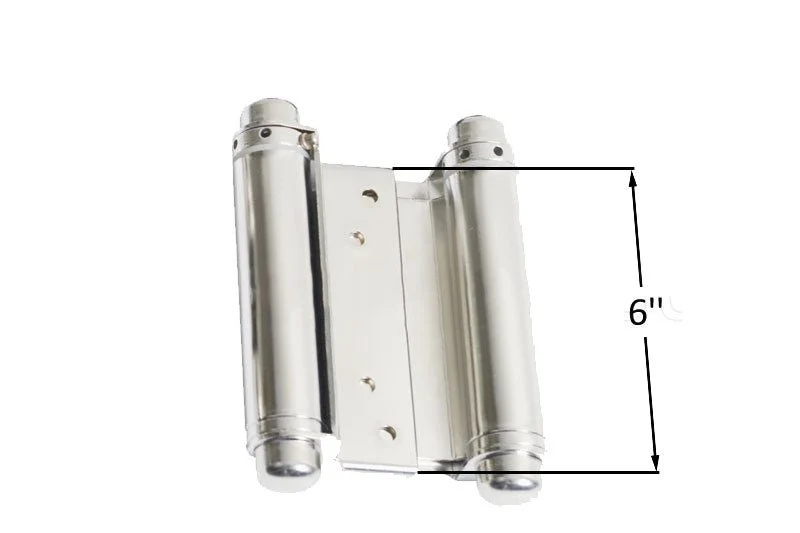 Heavy-Duty 6" Double Action Door Hinge Satijnstof Nickel