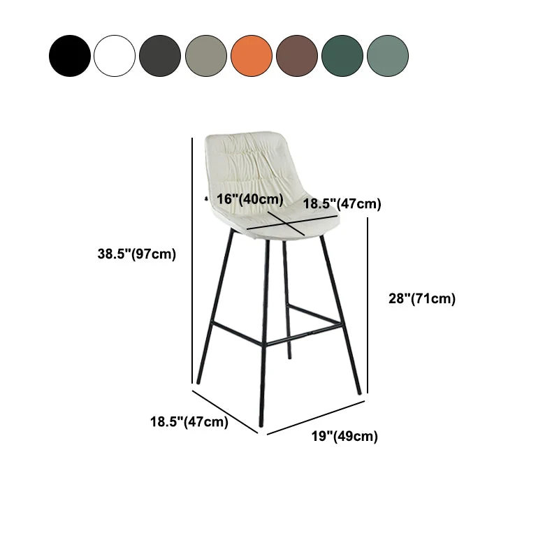 Industrial Bar-stool PU Leather Counter Bar Stool Metaal Legs Black