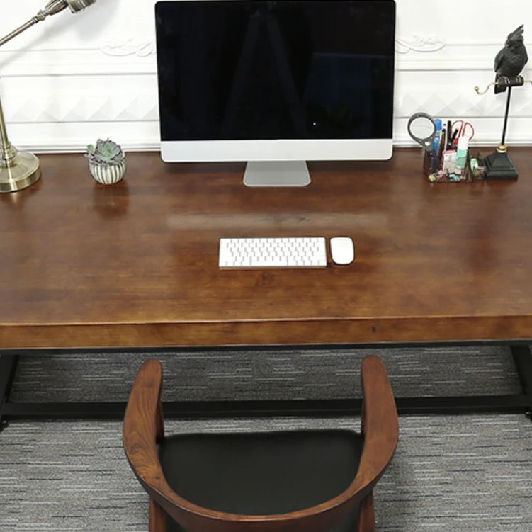 Industrial Wood Computer Desk Rectangular Ongemaakt Office Desk | Draaibaar | Verstelbaar 47