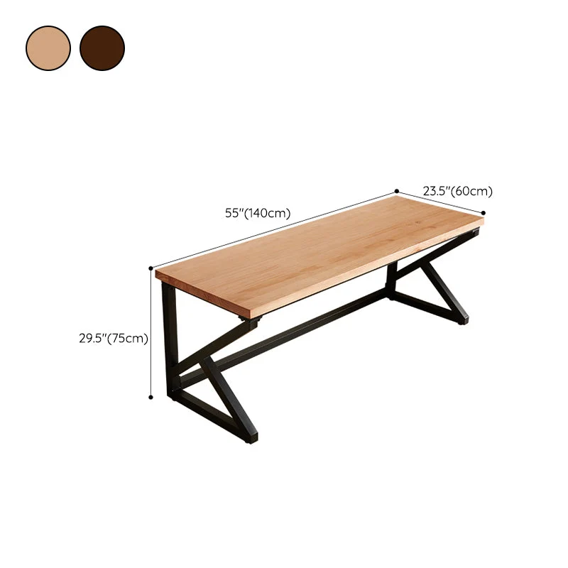 Industrial Writing Desk Rectangular Uni Wood Pine Office Desk 39