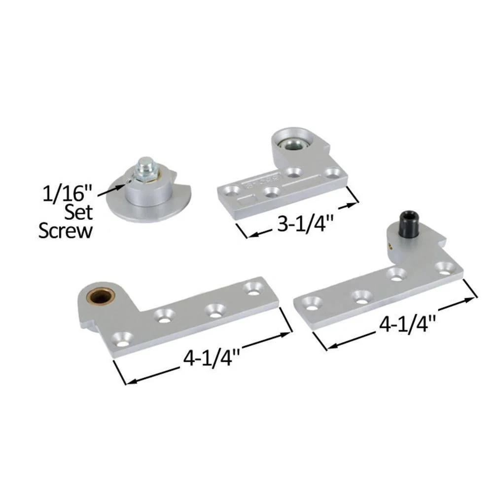 L.C.N. Left-Hand Commercial Door Pivot Set Forged Antiek brons Epoxy Coating