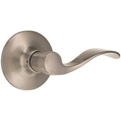 Wave Passage Door Lever 2-3/8" and 2-3/4" Backset Grade 3 Satijnstof Nickel