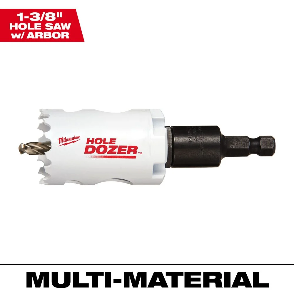 Milwaukee Tools 1-3/8" Arbored Hole Saw 49-56-9671 | IP68 | Oliebestendig