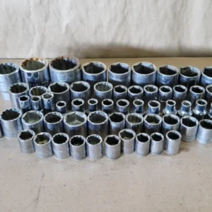 Assorted Socket Set, 3-/8" to 1-1/2", 10-24 mm, 58 pc