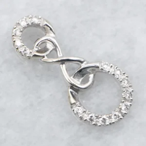 EMV-beschermende Diamond-Set Infinity Pendant