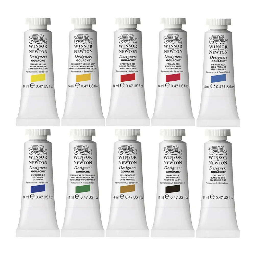 EMV-beschermende Winsor & Newton - Gouache Introductory Set 10 - 14 ml