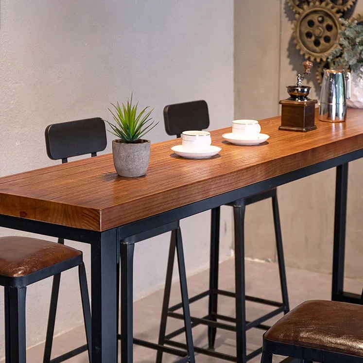 Industrial Bar Table Set 1/4/7/9 Pieces Stevig Wood Pub Table Set Indoor