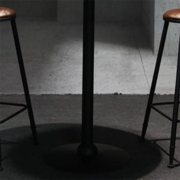 Industrial Brown Bar Table Set 1/3/5 Pieces Eenkleurig Wood Counter Table Indoor Roestvrij Staal Uitvoering