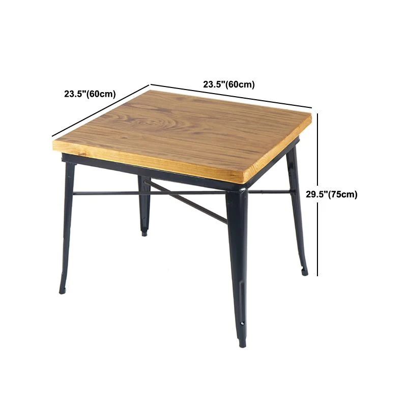 Industrial Dining Chairs Set 1/2/5 Pcs Eenkleurig Wood Top Table Metal Windsor Chairs met Montageset