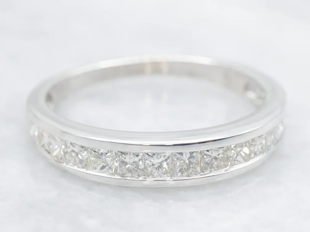 Professionele Kwaliteit Channel Set Princess Cut Diamond Band