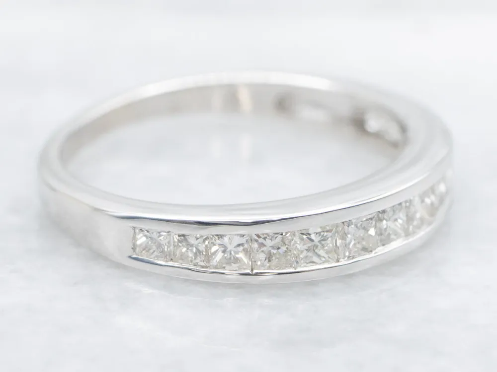 Professionele Kwaliteit Channel Set Princess Cut Diamond Band