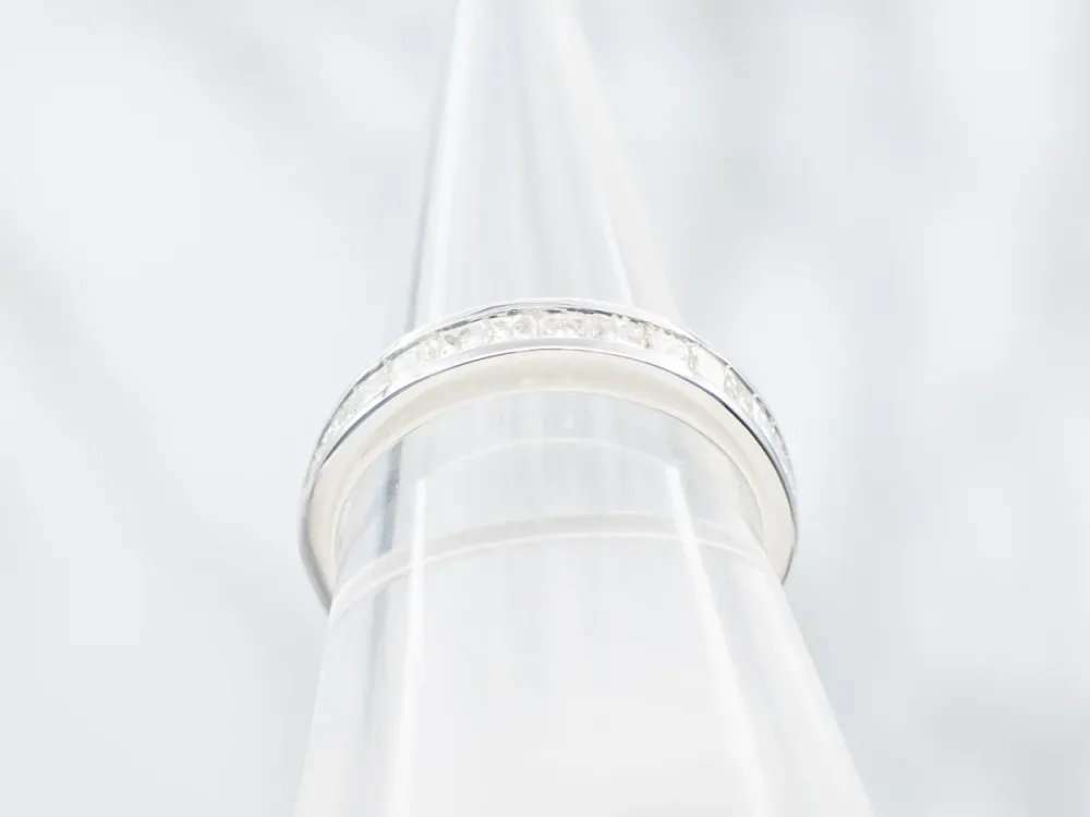 Professionele Kwaliteit Channel Set Princess Cut Diamond Band