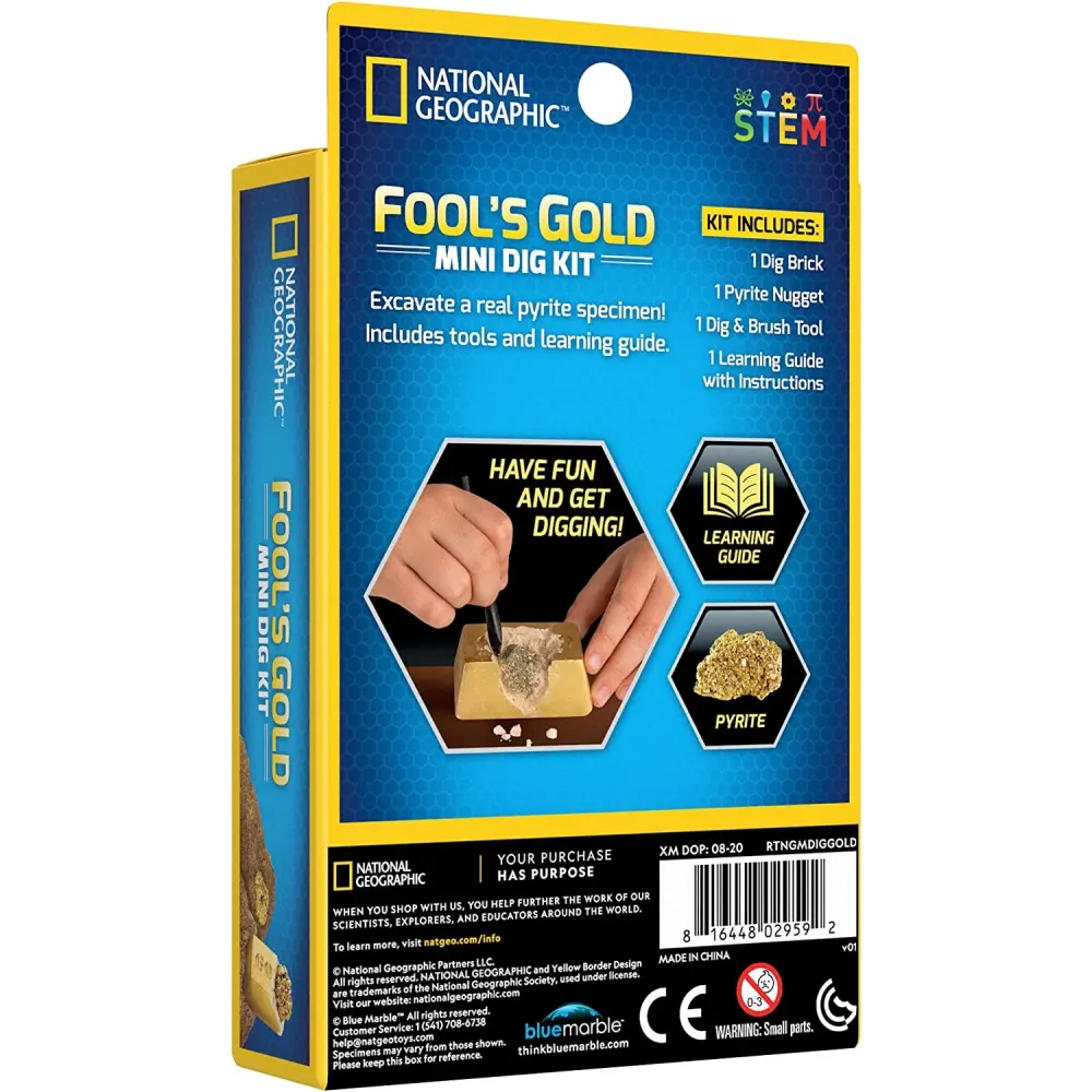 Rubberen Afdicht National Geographic - Pyriet te ontdekken | Fool's Verguld set (Impulse Mini Dig Fool's Gold)