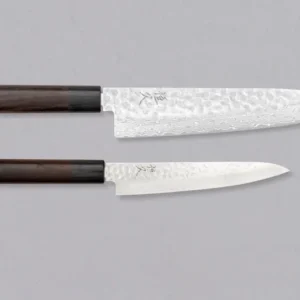 [SET] Tsunehisa VG-10 Damascus Tsuchime [Petty + Gyuto] - voor 8-12mm Kabels